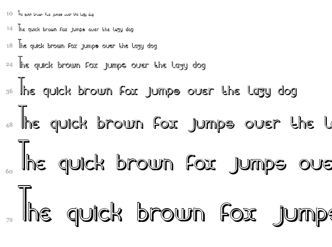 Babydoll font waterfall